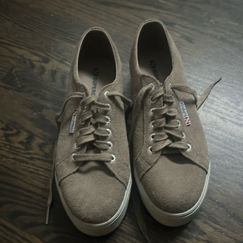 Superga suede platform sneakers